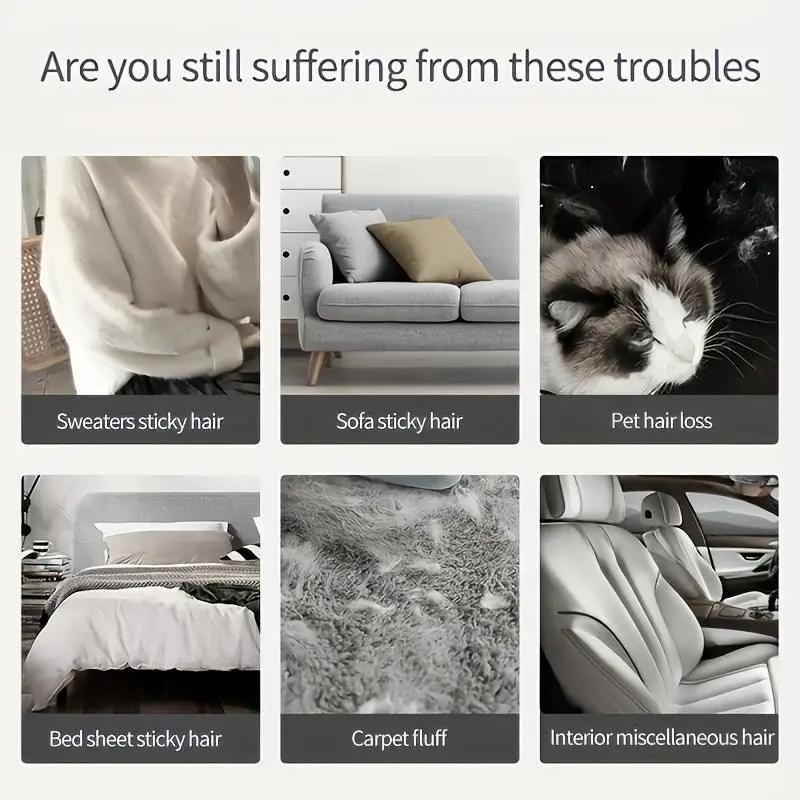 Reusable Pet Hair Remover Brush - Dual-Sided, Static Cling for Cats & Dogs, Ideal for Furniture, Clothes, Carpets - Durable Polypropylene, No Batteries Required PAW-SOME PETS