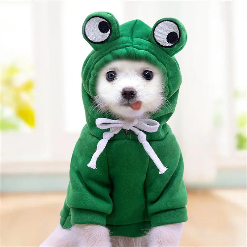 Cute Fruit Design Dog Hoodie - Winter Warm Fleece Pet Clothes for Dogs Christmas Gift
