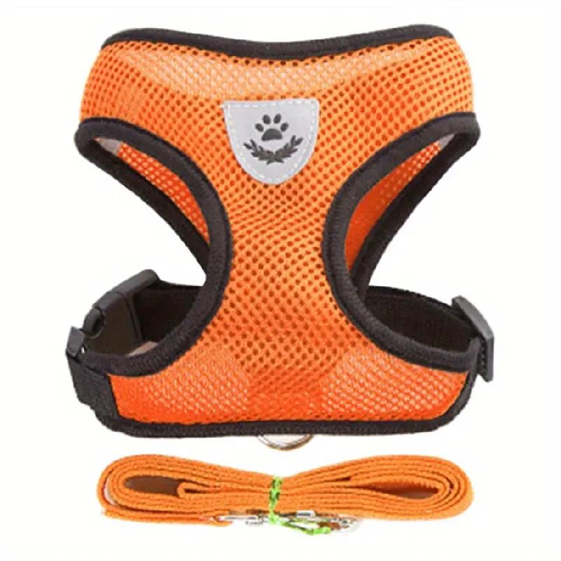 Dog Harnesses Leash, Mesh Cloth Pet Collars, Puppy Breathable Reflective Lead Dog Rope, Adjustable Pet Supplies Christmas Gift