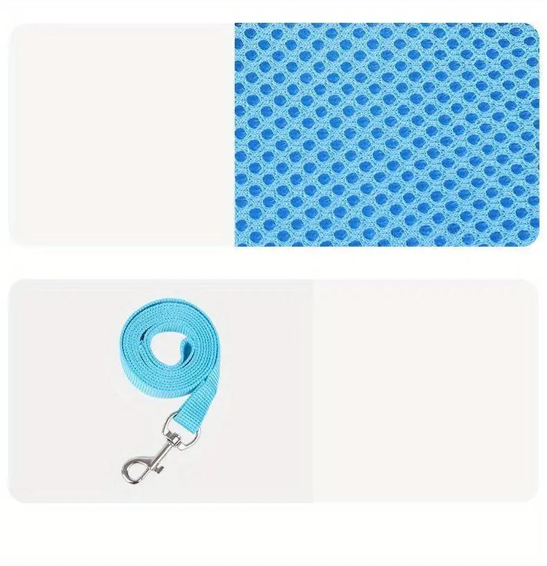 Dog Harnesses Leash, Mesh Cloth Pet Collars, Puppy Breathable Reflective Lead Dog Rope, Adjustable Pet Supplies Christmas Gift