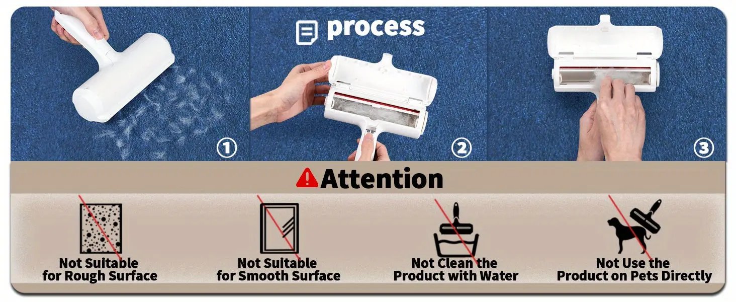 Pet Hair Remover - Lint Roller For Pet Hair - Cat And Dog Hair Remover For Couch, Furniture, Carpet, Car Seat, Reusable Roller W/Self-Cleaning Base - Upgraded Animal Fur Removal Tool PAW-SOME PETS