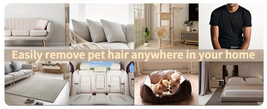 Pet Hair Remover - Lint Roller For Pet Hair - Cat And Dog Hair Remover For Couch, Furniture, Carpet, Car Seat, Reusable Roller W/Self-Cleaning Base - Upgraded Animal Fur Removal Tool PAW-SOME PETS