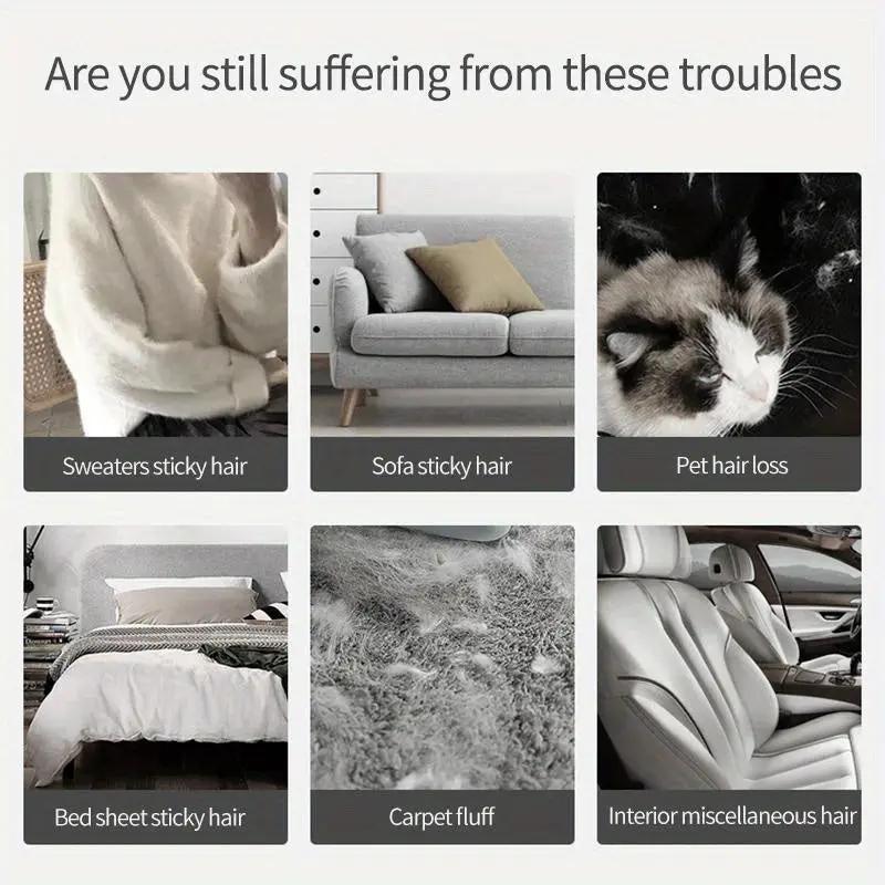 1pc, Reusable Lint Brush, Double-sided Hair Removal Brush, Manual Electrostatic Sticky Lint Hair Dust Brush, Carpet Hair Remover Brush for Clothing, Sofa, Furniture, Bedding, Cleaning Tool, Vacuum Cleaner Attachment and Brush