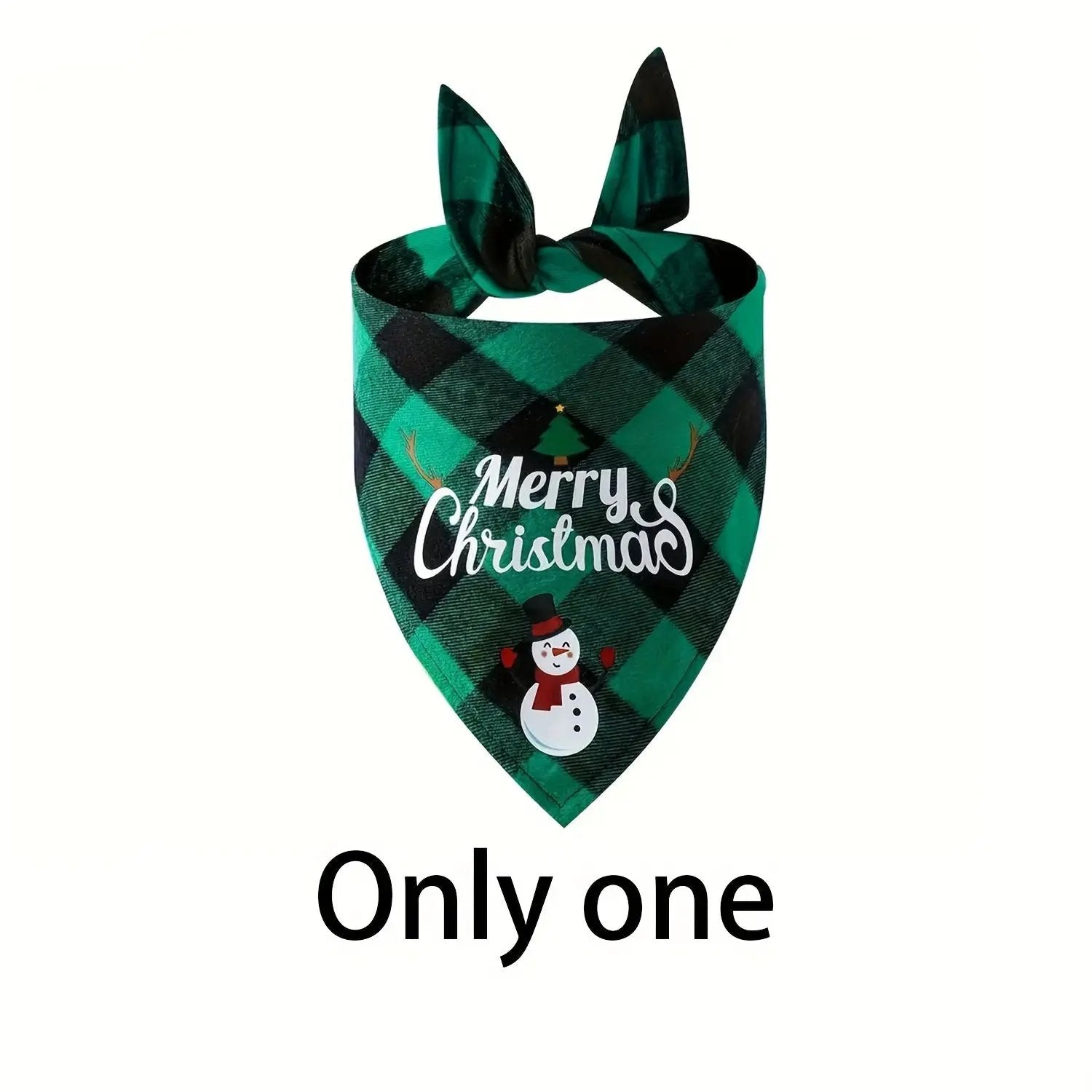 Christmas Dog Bandana with Santa Hat & "Merry Christmas" Lettering - Adjustable Holiday Pet Accessory for Small, Medium & Large Dogs - Festive Party Decorations, Plaid & Snowman Designs