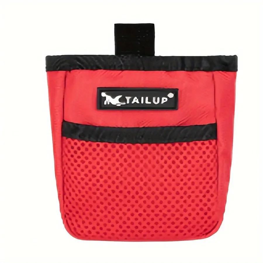 Compact Dog Training Treat Pouch with Secure Closure - Durable Polyester Waist Pack for Obedience & Agility, 2 Colors (Black/Red), Portable Snack Reward Bag for Puppy Feeding & On-the-Go Rewards PAW-SOME PETS
