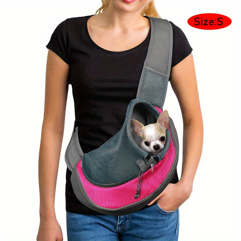 Reflective Pet Sling Carrier Breathable Mesh Travel Safe Sling Carrier For Pets Outgoing - PAW-SOME PETS