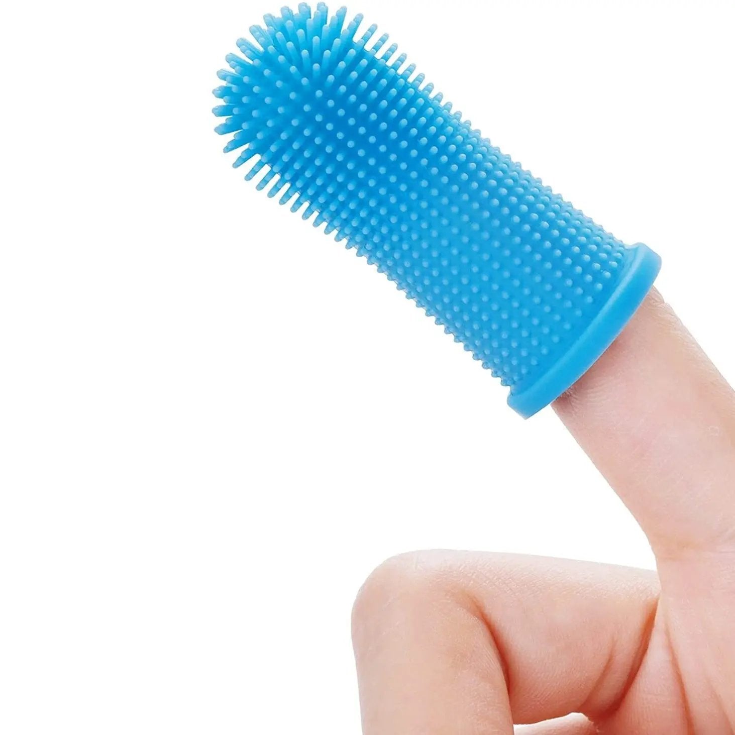 Super Soft Silicone Pet Finger Toothbrush for Dogs & Cats - Gentle Dental Care with Soft Bristles, Ergonomic Grip, Plaque & Tartar Remover, Safe for Sensitive Gums, Multi-Color Options (White, Pink, Blue, Green, Black) - Batt