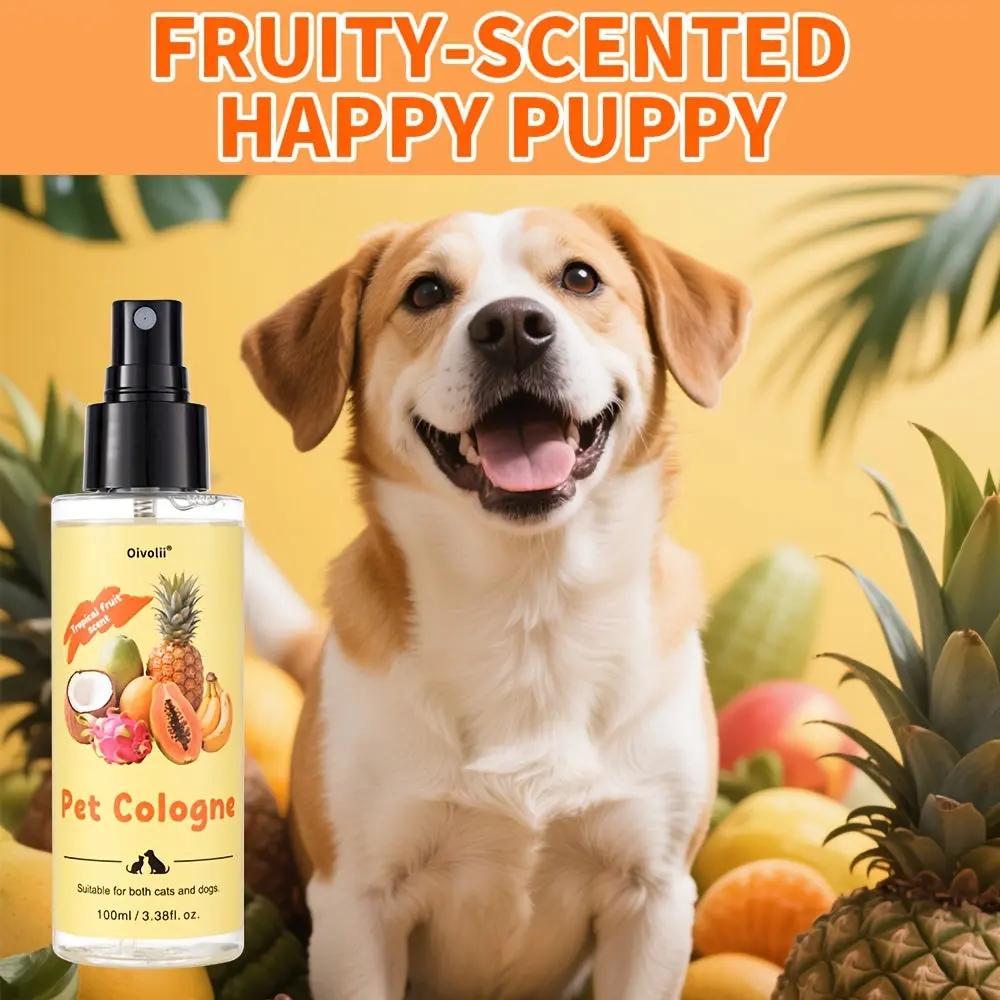Pet Deodorizing Spray, Gentle Care for All Pets with Tropical Fruit Scent - Suitable for Removing Dog and Cat Urine, Stains & Odors - Multi-Surface Deodorizer for