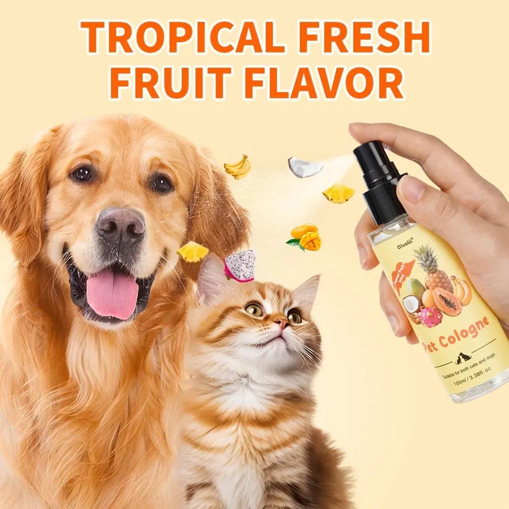 Pet Deodorizing Spray, Gentle Care for All Pets with Tropical Fruit Scent - Suitable for Removing Dog and Cat Urine, Stains & Odors - Multi-Surface Deodorizer for