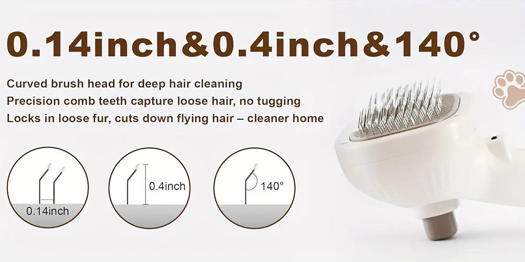 1pc USB Rechargeable Pet Grooming Brush for Cats & Dogs - Stainless Steel Bristles, Ergonomic Handle, Gentle on Sensitive Light, Ideal for Short & Long Hair, Promotes Healthy Coat, Pet Grooming Tool, Sleek Design, Durable Con
