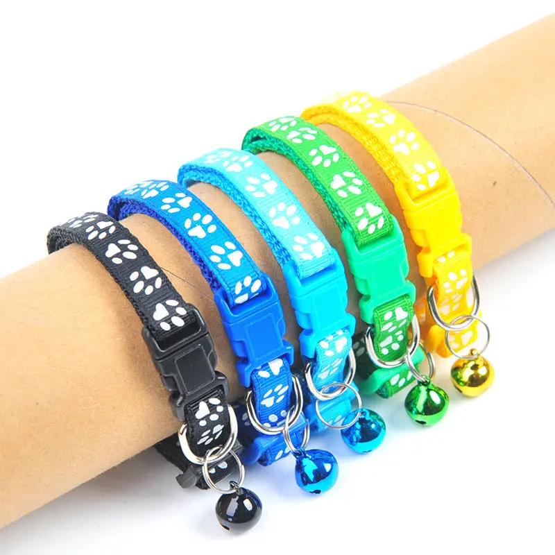 Adjustable Colorful Bell Collar for Dogs and Cats with Paw Print Design - Stylish and Safe Pet Accessory Christmas Gift PAW-SOME PETS