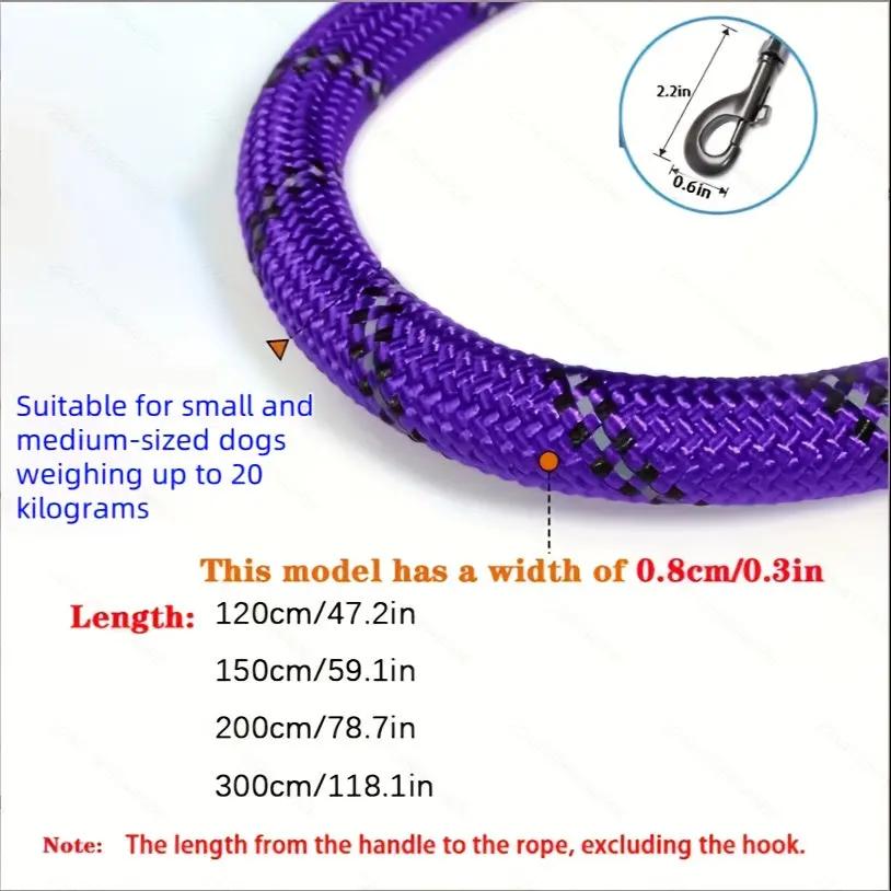 Reflective Dog Leash With Comfortable Padded Handle - Double Heavy Duty Traction Rope For Strong Dogs - Enhance Safety And Control On Walks Christmas Gift