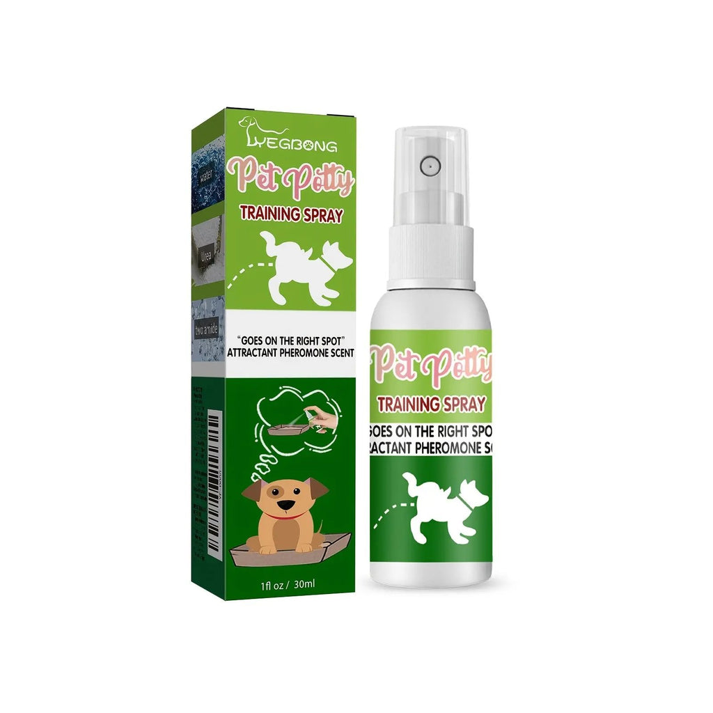 Potty Training Spray for Dogs & Cats - & Effective Housebreaking Aid with Hydrogenated Phellandrum & Lavender/Eucalyptus Oils, Pheromone-Based Odor Control, Potty Trainer for Puppies, Sprayer Bottle Included-like Design (30,