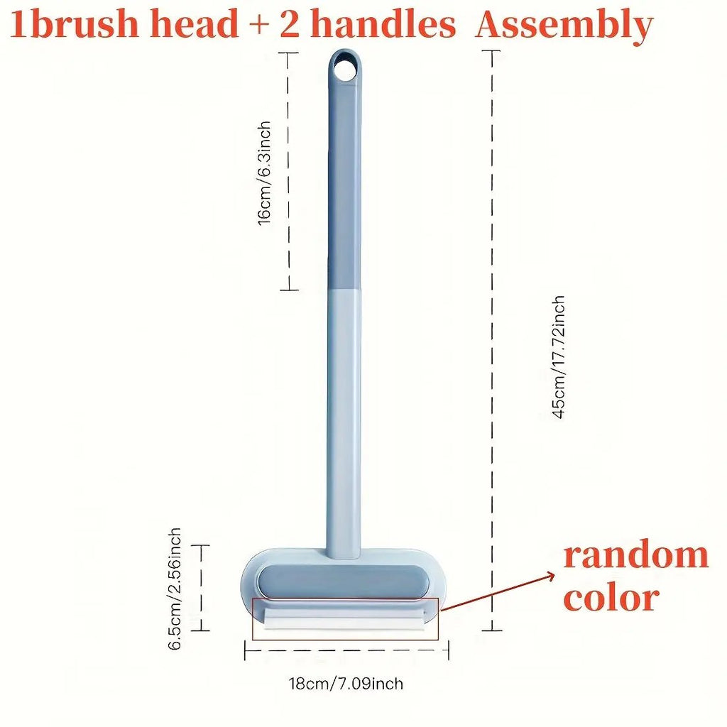 2-in-1 Dual-Action Pet Hair Remover Brush for Dogs & Cats - Bristles & Rubber Mats, Durable Plastic Handle, Reusable Lint Brush for Carpets, Upholstery - Efficient Fur Removal Tool, Gentle on Pets, Pet Grooming Accessory, Dua