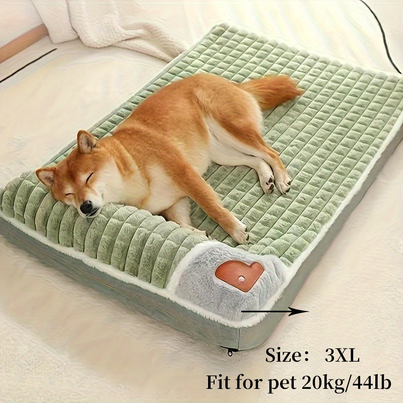 Dog Mat, Four Seasons Universal Kennel, Sleeping Nest with Winter Removable And Washable Floor Mat, Dog Sleeping Mat, Pet Soft Spine Protection, Dog Bed, Pet Sleeping Pad, Removable Mat, Square Pet Bed, Highquality Pet Mat, B - PAW-SOME PETS