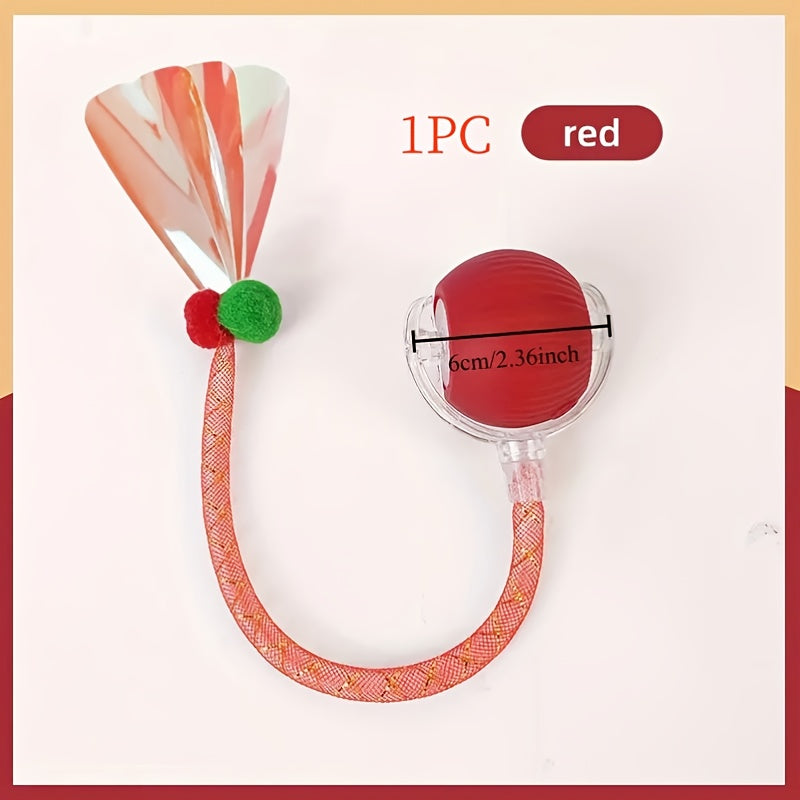 Smart Interactive Cat & Dog Toy Ball with USB Rechargeable Battery, Automatic Rolling Interactive Ball with Elastic Net Tail, Interactive Cat & Dog Toy for Siamese Cats - PAW-SOME PETS