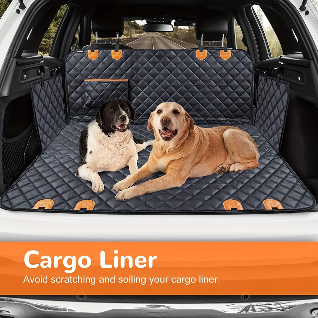 600D Heavy Duty Waterproof Dog Seat Cover - Scratch-Proof Non-Slip Pet Hammock with Soft Durable Polyester, Universal Fit for Cars Trucks SUVs Back Seat Protection - PAW-SOME PETS