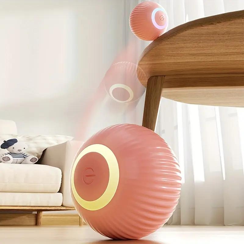 1-Pack MIAOQUANJI Smart Cat Toy with Automatic Rolling Ball - USB-Rechargeable, Auto Obstacle Avoidance, Lithium-Polymer Battery, Safe for Cats - Interactive Play, Compatible with All Breeds & Ages - Ideal Gift for Cat Owners