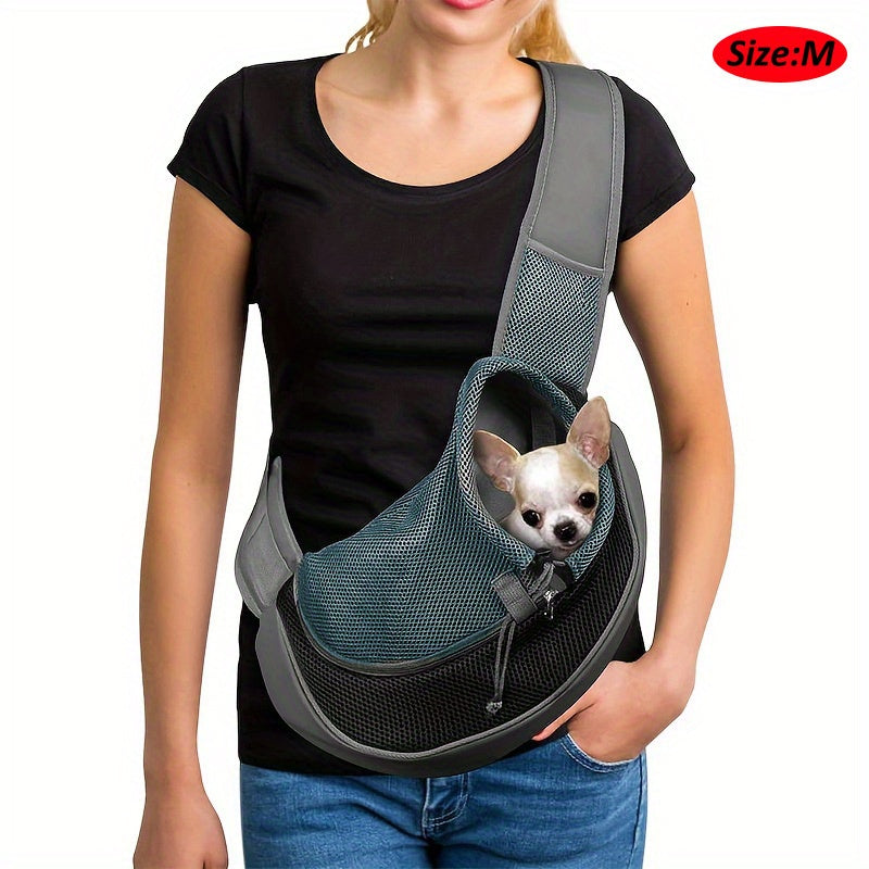 Reflective Pet Sling Carrier Breathable Mesh Travel Safe Sling Carrier For Pets Outgoing - PAW-SOME PETS