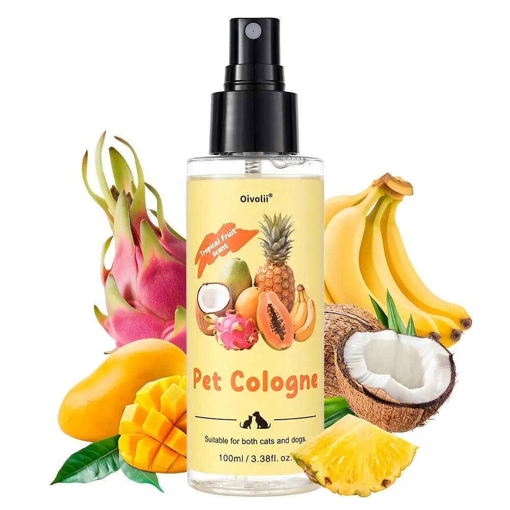 Pet Deodorizing Spray, Gentle Care for All Pets with Tropical Fruit Scent - Suitable for Removing Dog and Cat Urine, Stains & Odors - Multi-Surface Deodorizer for