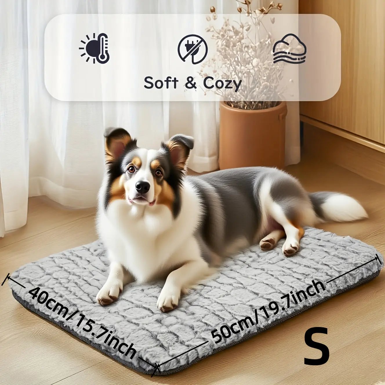 Ultra-Warm & Soft Dog Bed - Non-Slip Base, Removable Washable with Plaid Pattern, 3 Sizes (Small/Medium/Large) - All-Season Indoor/Outdoor/Car Use - for Small, Dog Bed, Cozy Pet Furniture, Durable Pet Furniture, Small Dog Own