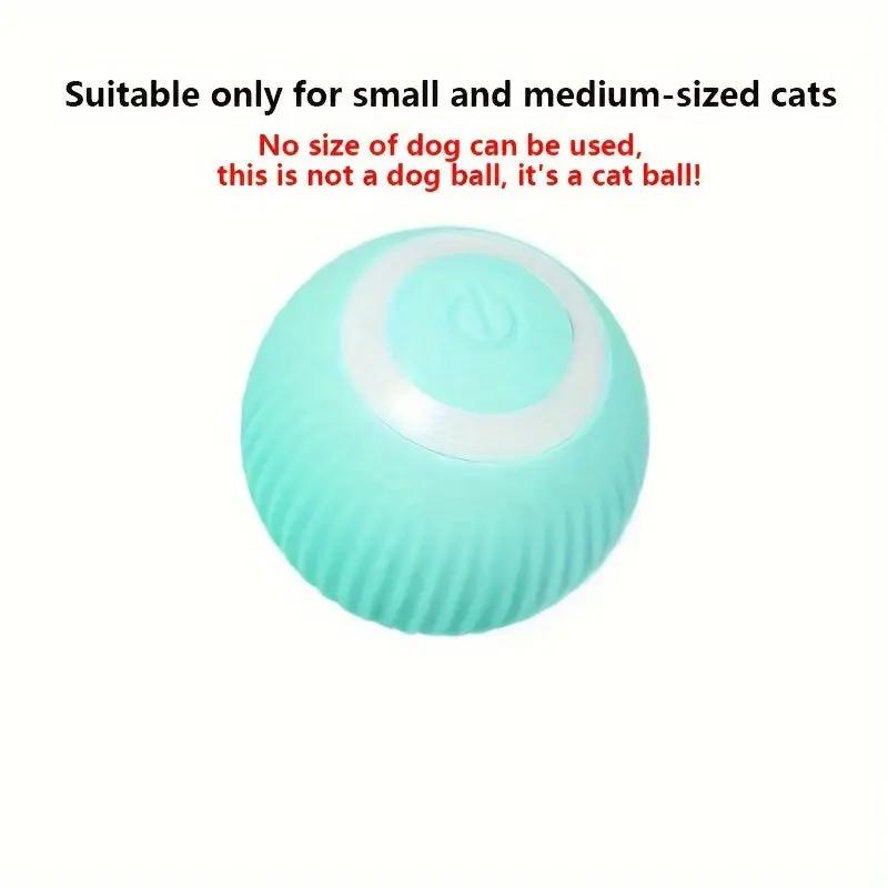 1-Pack MIAOQUANJI Smart Automatic Rolling Ball Toy for Cats - USB Rechargeable Interactive Cat Toy with Motion-Activated Glow-in-the-Dark Feature, Durable Silicone, Safe for All Breeds & Sizes, Indoor Play & Mental Stimulatio