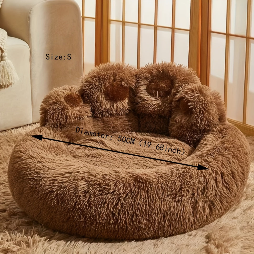 Soft Long Plush Cat kennel dog kennel winter warm pet bed Cat Bed Cat Mat Animals Sleeping Sofa - PAW-SOME PETS