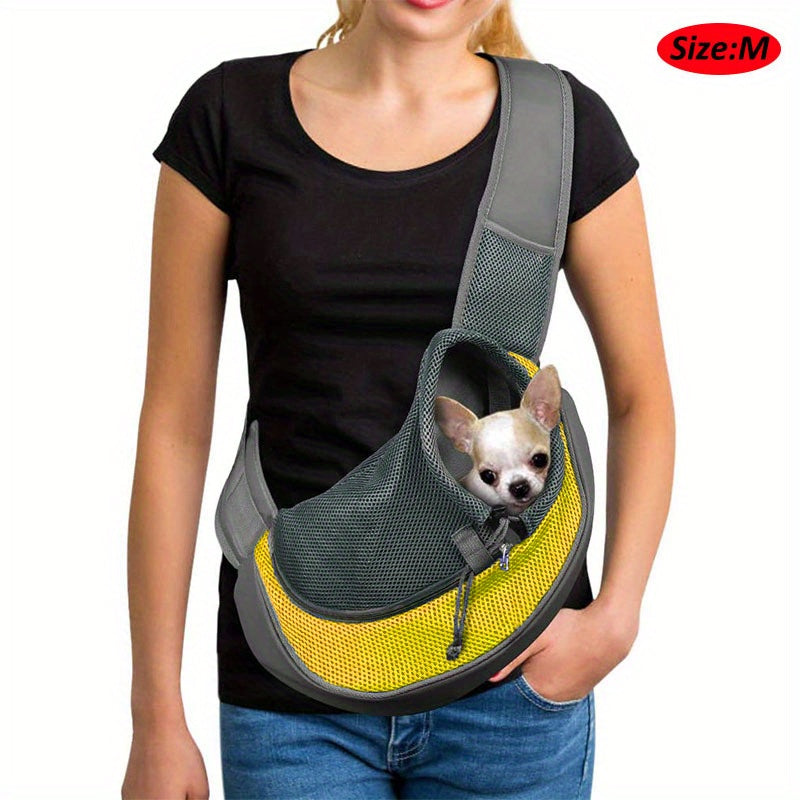Reflective Pet Sling Carrier Breathable Mesh Travel Safe Sling Carrier For Pets Outgoing - PAW-SOME PETS