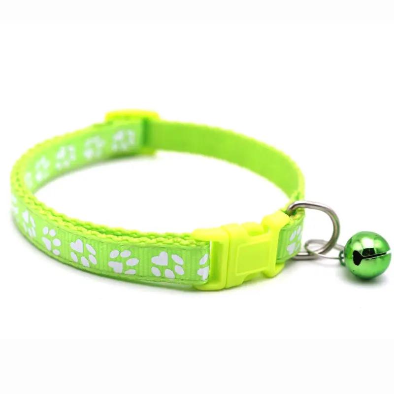 Adjustable Colorful Bell Collar for Dogs and Cats with Paw Print Design - Stylish and Safe Pet Accessory Christmas Gift