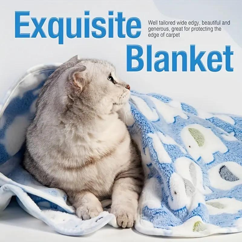 1/3 Pack - Elephant Fleece Blanket, Washable Pet Bedding for Cats & Small Dogs - Affordable Indoor Use, Essential Supplies, Sofa Throw, Dog Stroller Accessory, Suitable For Large Medium Small Breeds - Ideal For Couch Crate Be