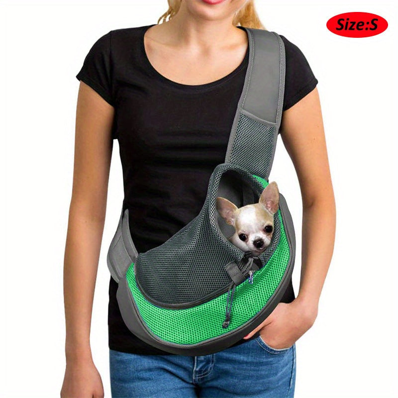 Reflective Pet Sling Carrier Breathable Mesh Travel Safe Sling Carrier For Pets Outgoing - PAW-SOME PETS