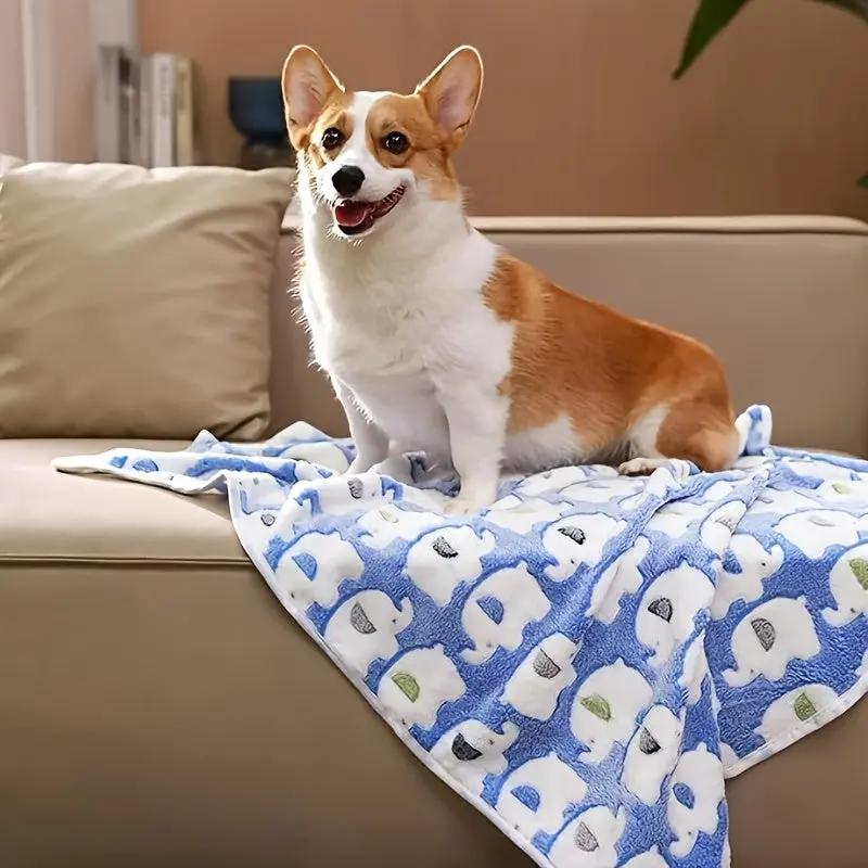 1/3 Pack - Elephant Fleece Blanket, Washable Pet Bedding for Cats & Small Dogs - Affordable Indoor Use, Essential Supplies, Sofa Throw, Dog Stroller Accessory, Suitable For Large Medium Small Breeds - Ideal For Couch Crate Be