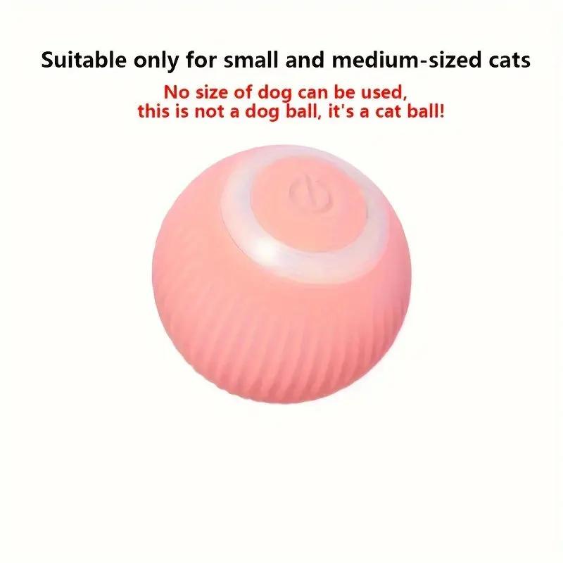 1-Pack MIAOQUANJI Smart Automatic Rolling Ball Toy for Cats - USB Rechargeable Interactive Cat Toy with Motion-Activated Glow-in-the-Dark Feature, Durable Silicone, Safe for All Breeds & Sizes, Indoor Play & Mental Stimulatio