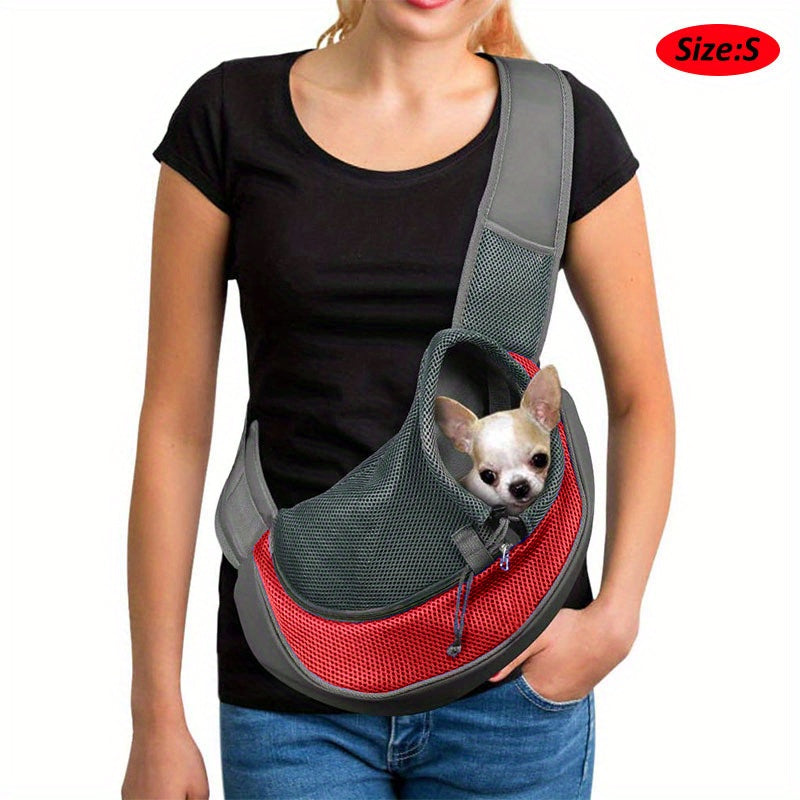 Reflective Pet Sling Carrier Breathable Mesh Travel Safe Sling Carrier For Pets Outgoing - PAW-SOME PETS
