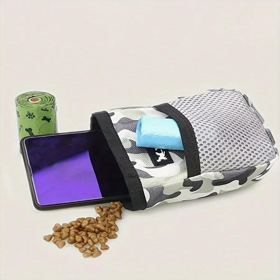 Compact Dog Training Treat Pouch with Secure Closure - Durable Polyester Waist Pack for Obedience & Agility, 2 Colors (Black/Red), Portable Snack Reward Bag for Puppy Feeding & On-the-Go Rewards