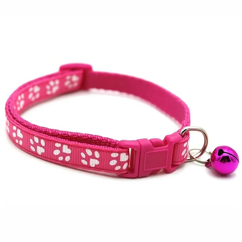 Adjustable Colorful Bell Collar for Dogs and Cats with Paw Print Design - Stylish and Safe Pet Accessory Christmas Gift PAW-SOME PETS
