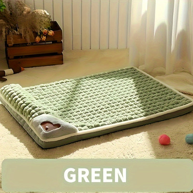 Dog Mat, Four Seasons Universal Kennel, Sleeping Nest with Winter Removable And Washable Floor Mat, Dog Sleeping Mat, Pet Soft Spine Protection, Dog Bed, Pet Sleeping Pad, Removable Mat, Square Pet Bed, Highquality Pet Mat, B - PAW-SOME PETS