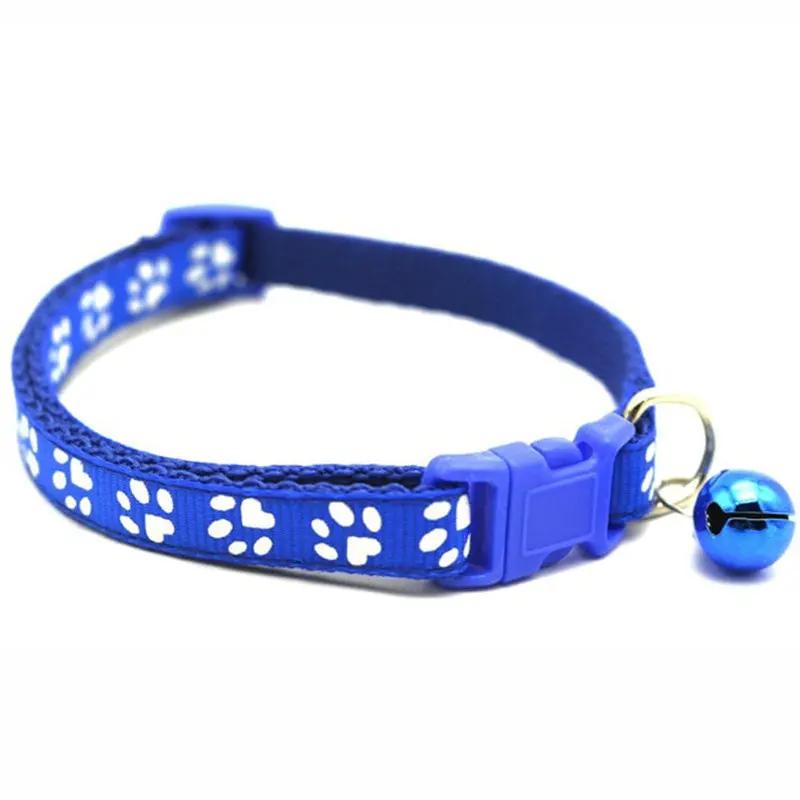Adjustable Colorful Bell Collar for Dogs and Cats with Paw Print Design - Stylish and Safe Pet Accessory Christmas Gift