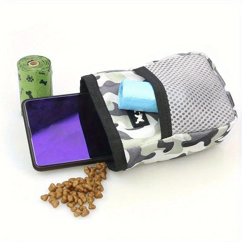 Compact Dog Training Treat Pouch with Secure Closure - Durable Polyester Waist Pack for Obedience & Agility, 2 Colors (Black/Red), Portable Snack Reward Bag for Puppy Feeding & On-the-Go Rewards PAW-SOME PETS