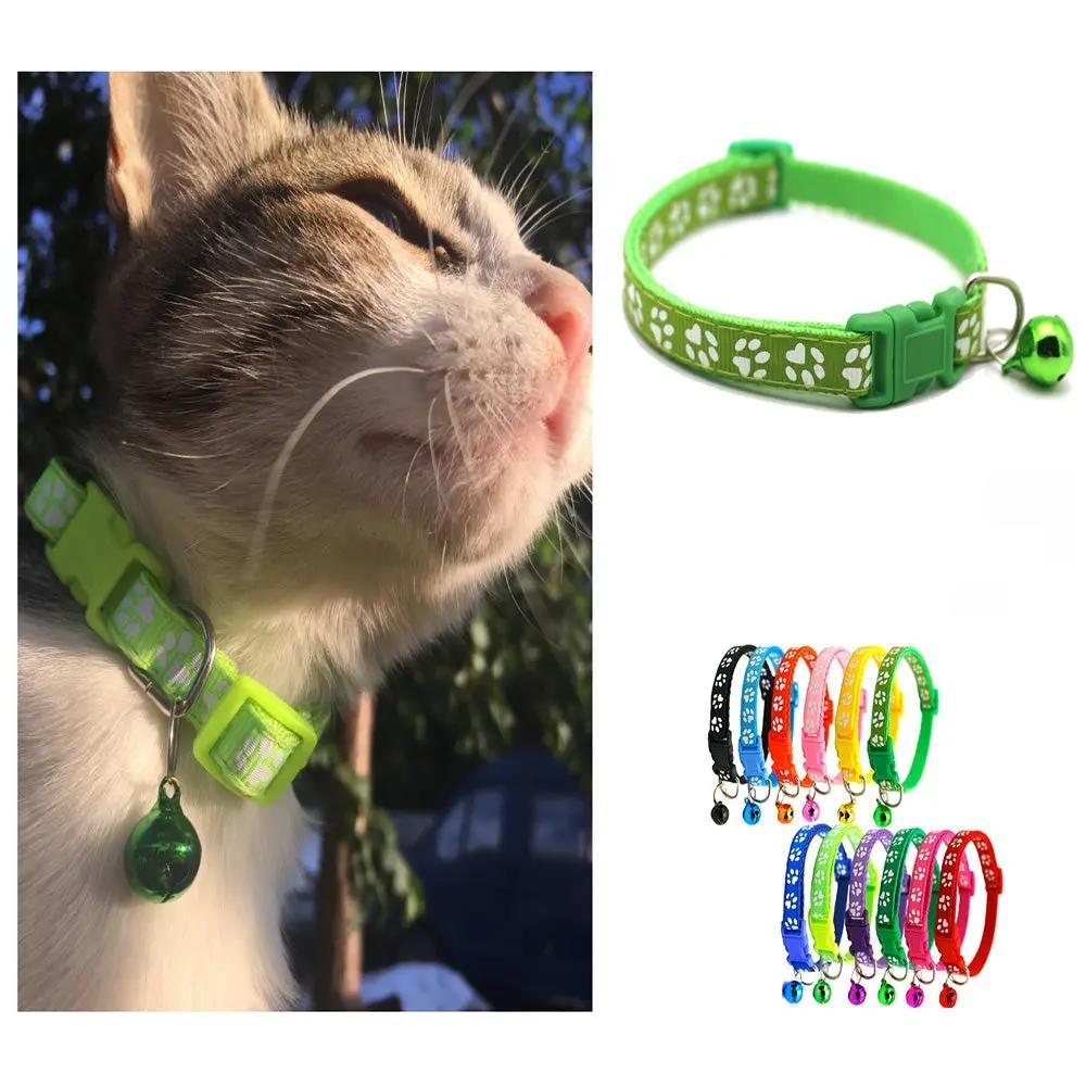 Adjustable Colorful Bell Collar for Dogs and Cats with Paw Print Design - Stylish and Safe Pet Accessory Christmas Gift PAW-SOME PETS