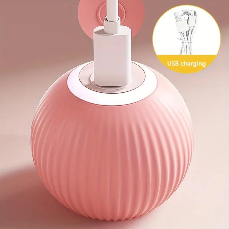 1-Pack MIAOQUANJI Smart Cat Toy with Automatic Rolling Ball - USB-Rechargeable, Auto Obstacle Avoidance, Lithium-Polymer Battery, Safe for Cats - Interactive Play, Compatible with All Breeds & Ages - Ideal Gift for Cat Owners