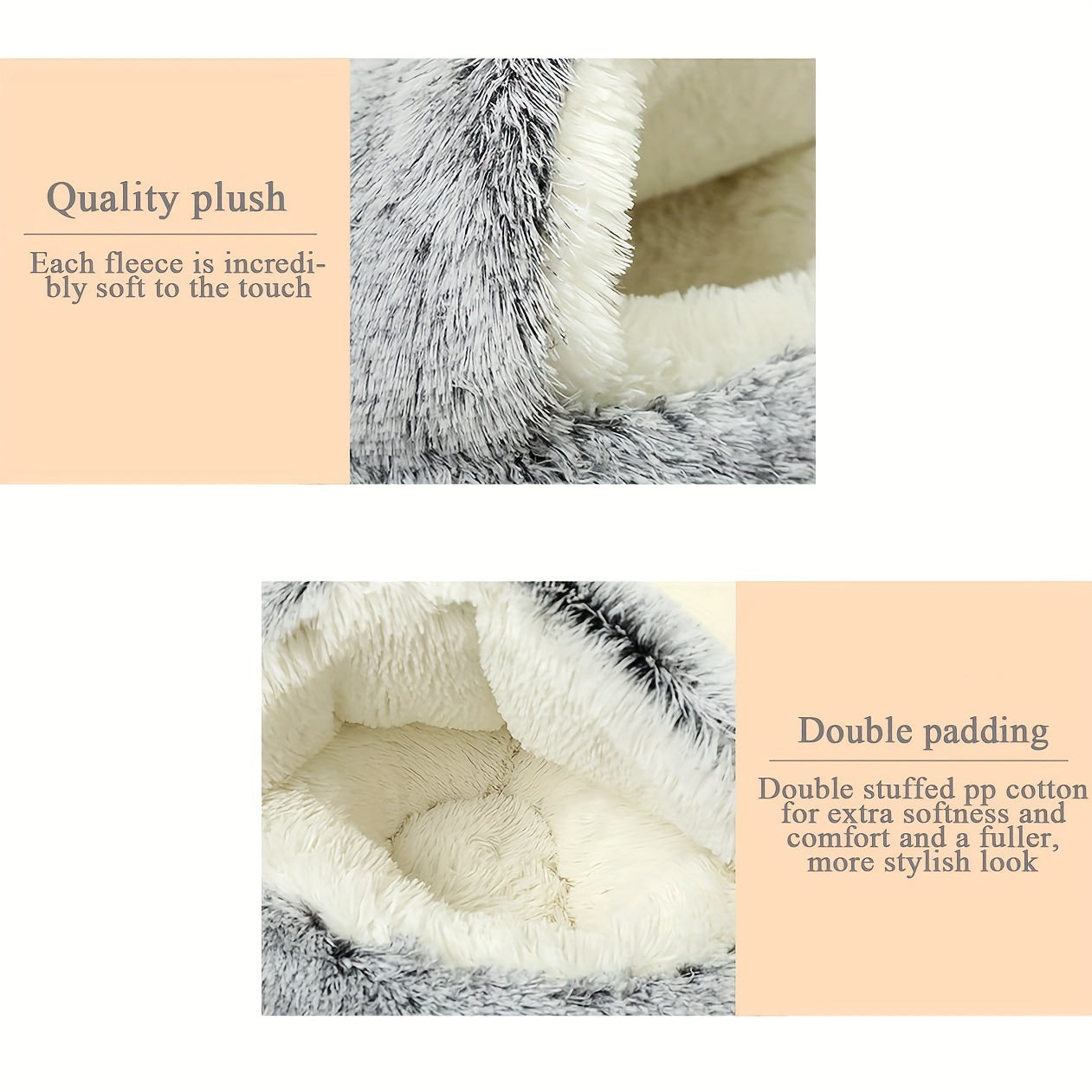 Winter Universal Plush Round Hooded Pet Bed, Warm Dog Bed Bed Suitable for Small s and Dogs, Cozy Fluffy Soft Bed Dog Bed, Warm Donut Pet Mat for s and, Christmas Holiday Gift - PAW-SOME PETS