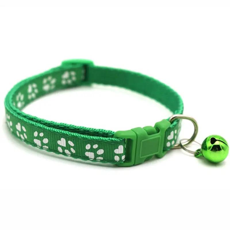 Adjustable Colorful Bell Collar for Dogs and Cats with Paw Print Design - Stylish and Safe Pet Accessory Christmas Gift