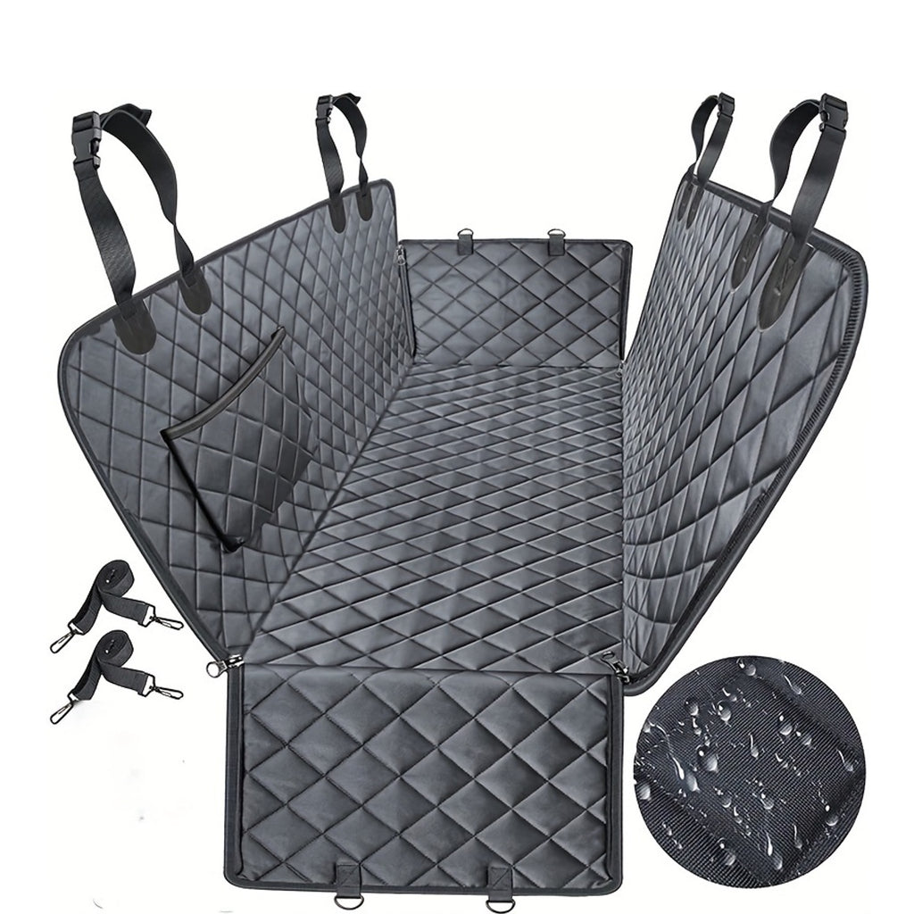 600D Heavy Duty Waterproof Dog Seat Cover - Scratch-Proof Non-Slip Pet Hammock with Soft Durable Polyester, Universal Fit for Cars Trucks SUVs Back Seat Protection - PAW-SOME PETS