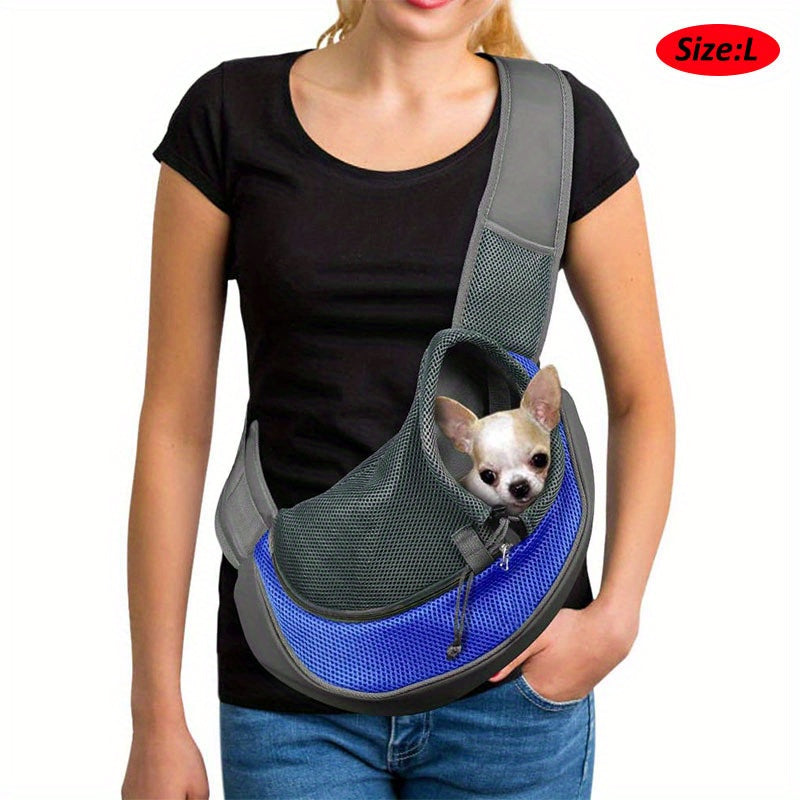 Reflective Pet Sling Carrier Breathable Mesh Travel Safe Sling Carrier For Pets Outgoing - PAW-SOME PETS