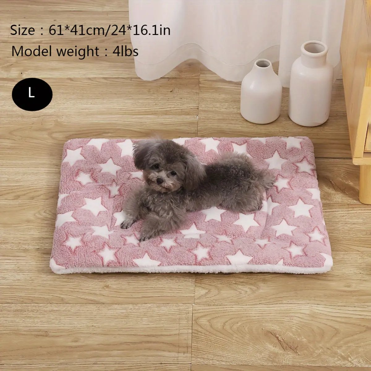 Cozy All-Season Plush Pet Mat | Soft, Thickened Warm Blanket for Cats & Dogs | Machine-Washable, Durable Polyester | Ideal for Autumn & Winter Sleep Comfort | Star Patterned Design, Pet Sleeping Ma
