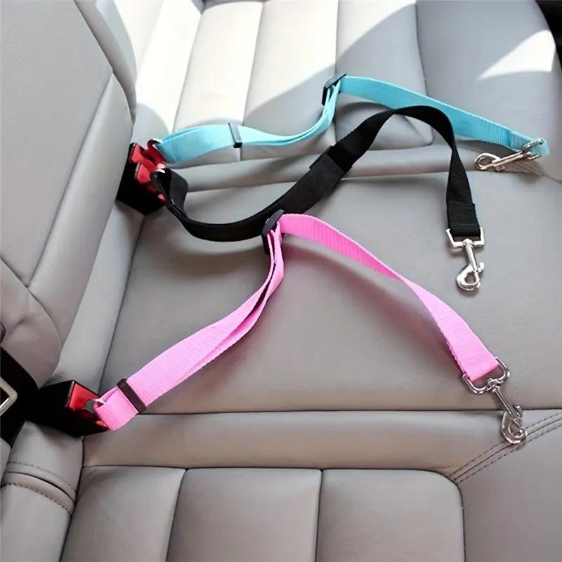 1pc Car Pet Dog Cat Adjustable Vehicle Safety Seatbelt Seat Belt Harness Lead