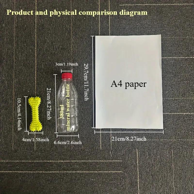 Polka Dot Bone-Shaped Dog Chew Toy - Durable Rubber Toothbrush Stick For Teeth Cleaning, Training & Play