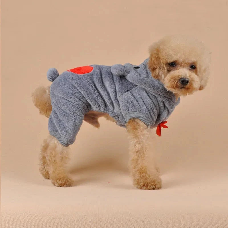 Autumn Winter Pet Dog Costume Warm Love Cubs Dog Clothes Puppy Jacket Coat Soft Fluff Puppy Sweater For Pet Christmas Clothes PAWN-SOME PETS