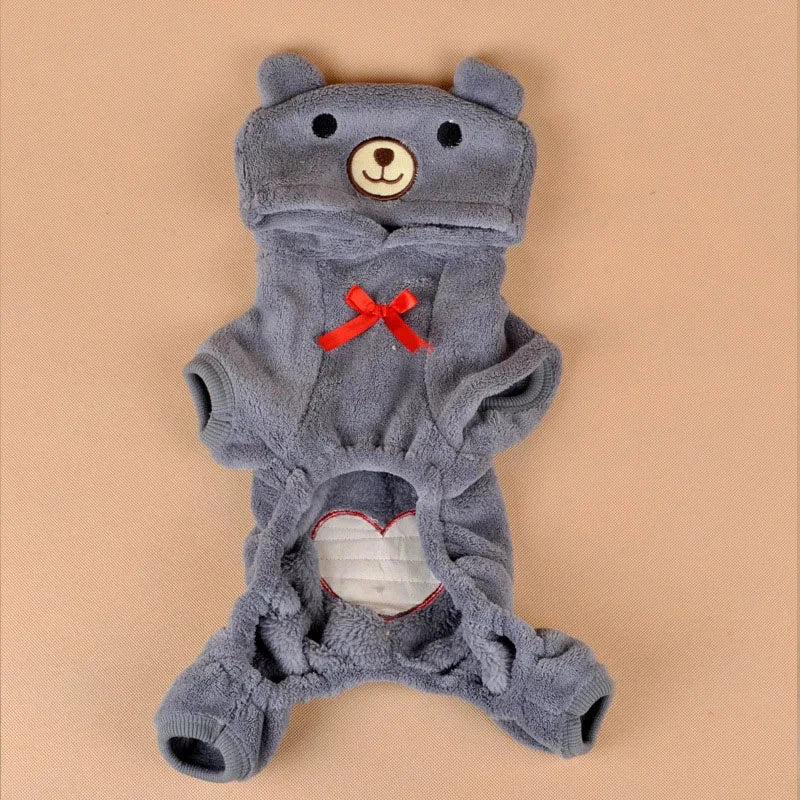 Autumn Winter Pet Dog Costume Warm Love Cubs Dog Clothes Puppy Jacket Coat Soft Fluff Puppy Sweater For Pet Christmas Clothes PAWN-SOME PETS